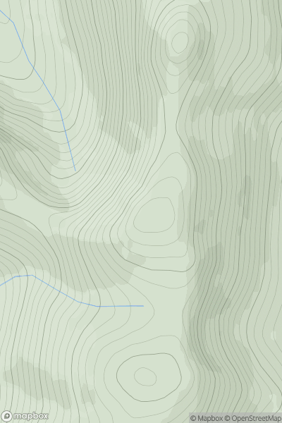 Thumbnail image for Beinn Bheag [Durness to Loch Shin] showing contour plot for surrounding peak